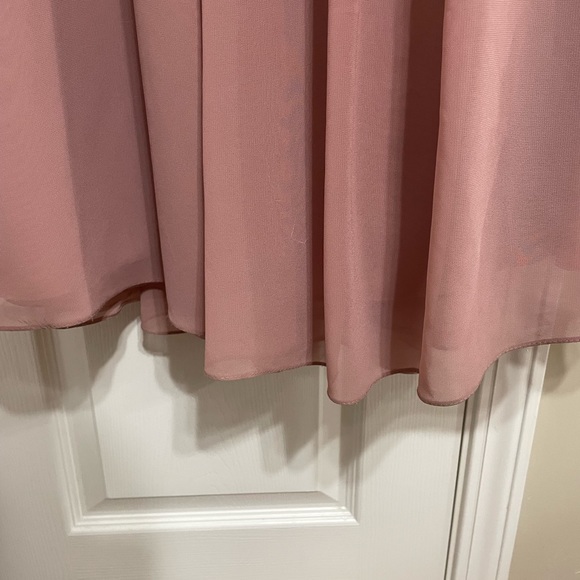 Azazie Hoya dusty rose bridesmaid dress size A12. Worn once. Hemmed to fit 5’1” - Picture 10 of 11